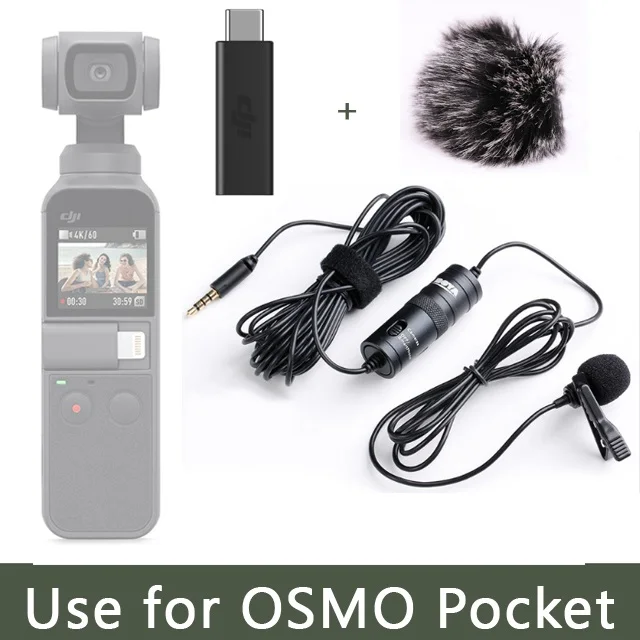 for osmo pocket BOYA BY-M1 Vlog Аудио Видео Запись микрофон для iPhone Android Mac нагрудный микрофон петличный микрофон для DSLR камеры видеокамеры - Цвет: for osmo pocket