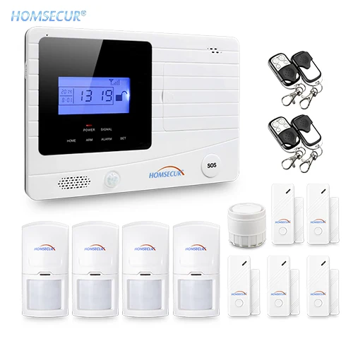 

Homsecur беспроводный и проводной GSM домашняя система охранной сигнализации + PIR датчик + датчик двери