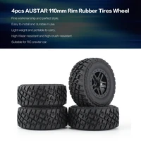 4pcs austar 110mm rim rubber tyre wheel set kit spare parts accessories for traxxas slash 4x4 rc4wd hpi hsp crawler car model
