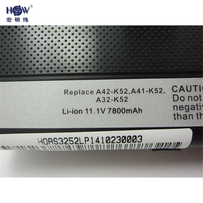 HSW 7800mAh Аккумулятор для ноутбука ASUS A31-K42 A32-K42 A52F A52J A52JB A52JK A52JR K42 K42JB K42JK K42JR K42JV K52 K52J