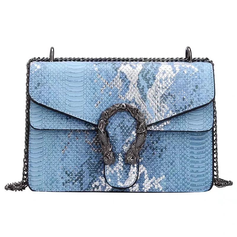 Модная брендовая женская сумка из искусственной кожи аллигатора мессенджер