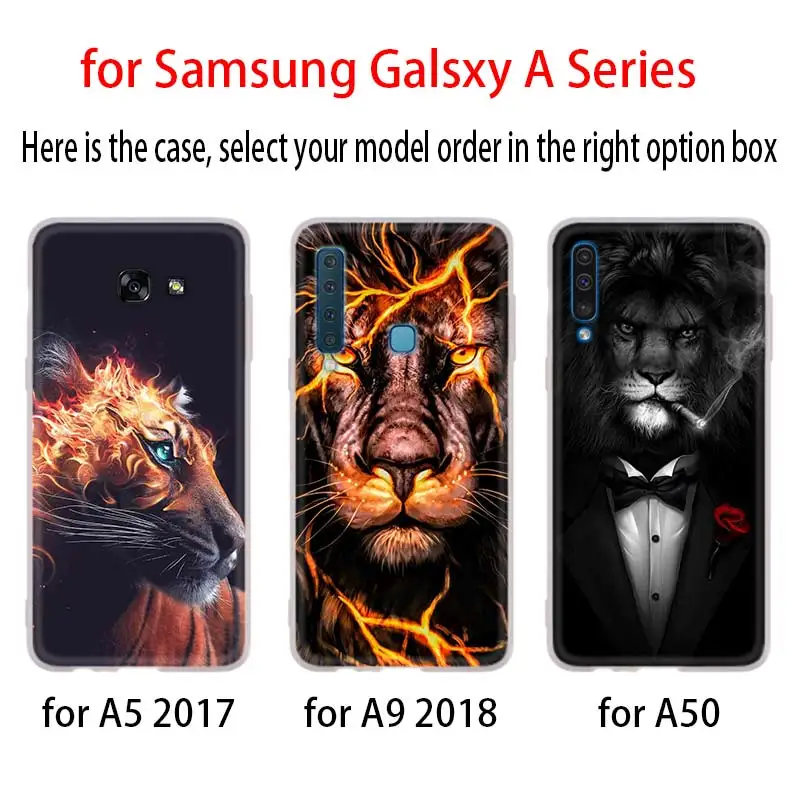 Классический лев тигр Волк чехол для Samsung Галактики A12/A20/A51/A70/A20s/A21s/A32/A50/A50s/A42/A52/A72 5G