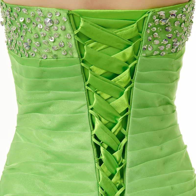 Недорогое зеленое бальное платье Quinceanera 2018 милое длиной до пола с открытыми