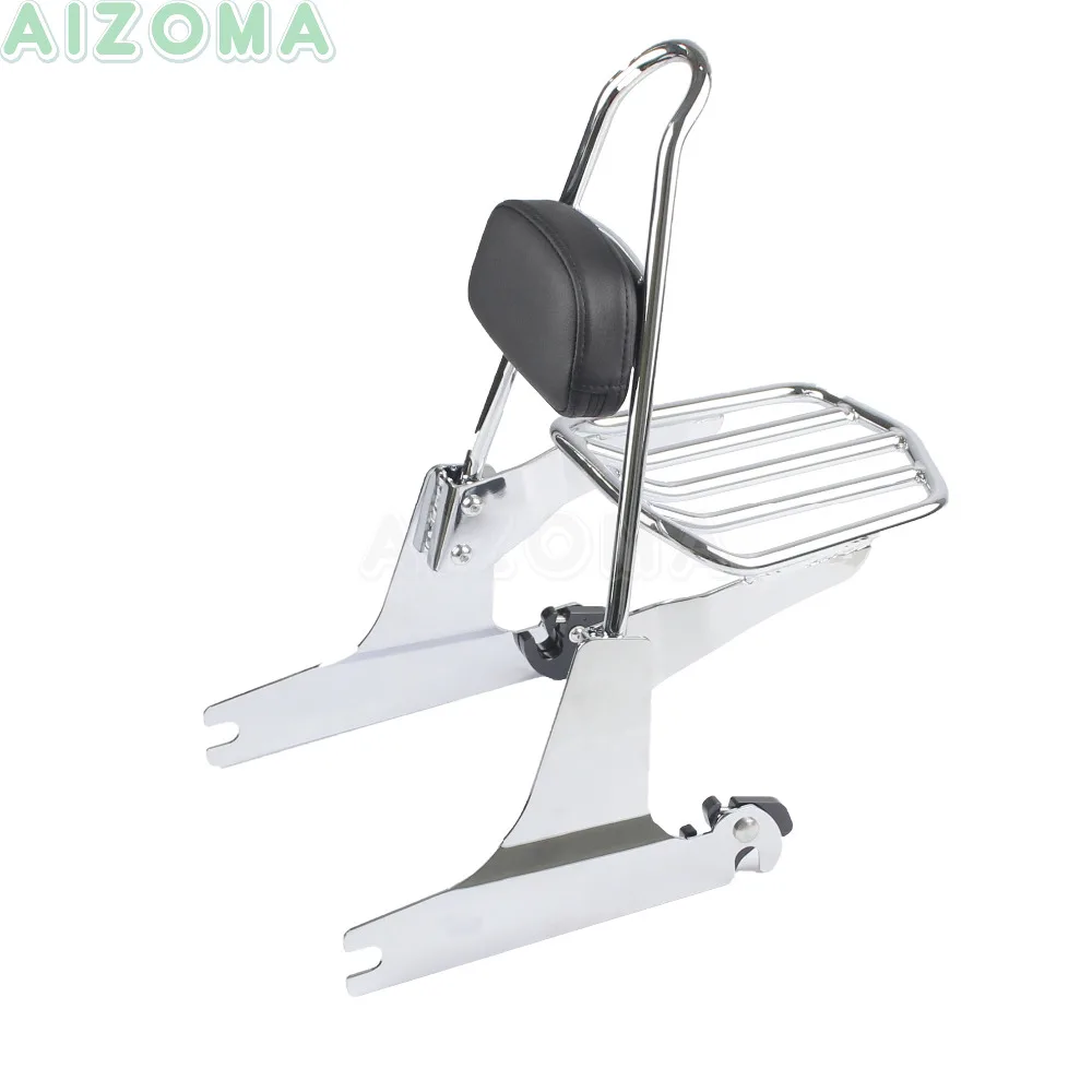 Хромированная Съемная задняя спинка пассажирского Сисси-бара багажная стойка