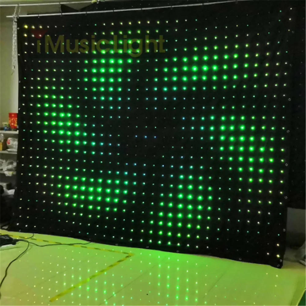 Новая светодиодная завеса для зрелищных мероприятий P10 2,5 M X 3M PC/DMX контроллер сценический гибкий пиксельный экран DJ освещение фон