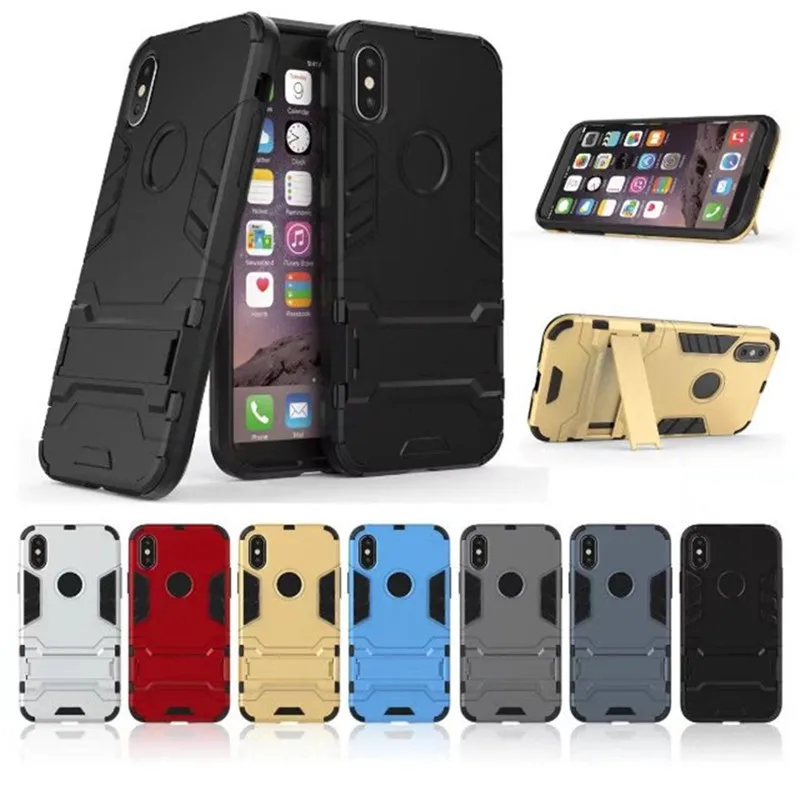 Iron Man Stealth Bracket Mobile case For iPhone X XS Max XR 8 7 Shockproof Case Plus Matte Cases TPU Bumper Shell |