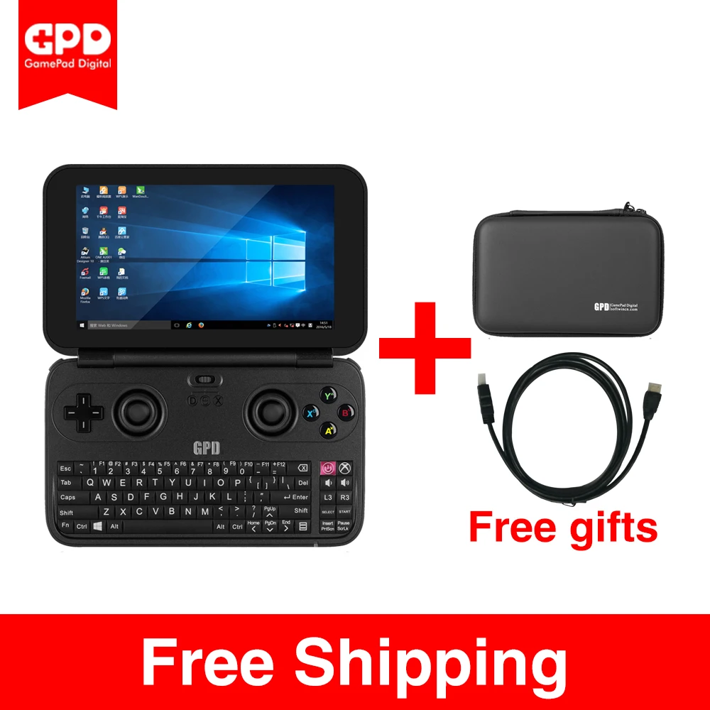 GPD Win 5.5 Дюймов Алюминия Корпуса компьютер мини версия игры ноутбук Процессор x7 Z8750