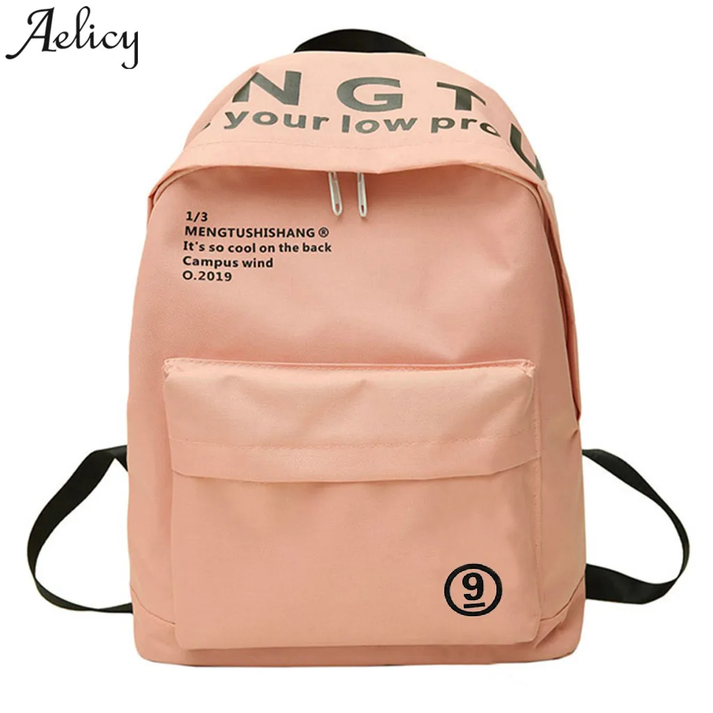 Aelicy Leisure women Backpacks Unisex Casual Nylon backpacks Simple Travel school bags for teenage girls mochilas mujer 2020 new | Багаж и