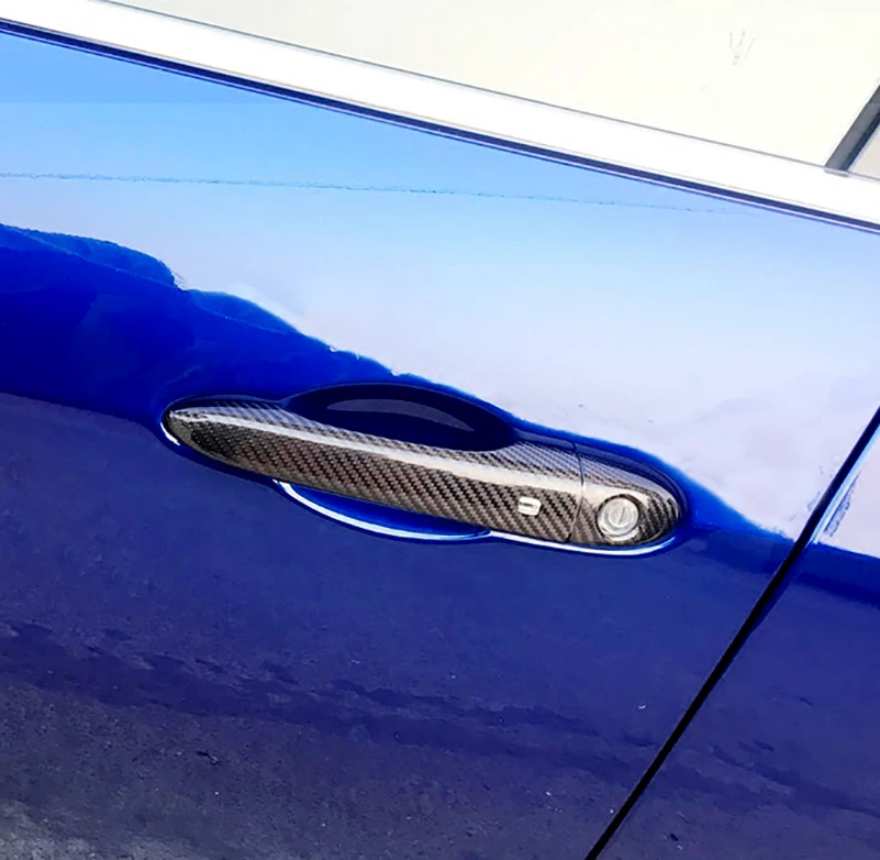 8 шт. для Maserati Levante Quattroporte Ghibli 2013-2018 ручка декорированная крышка настоящий углерод