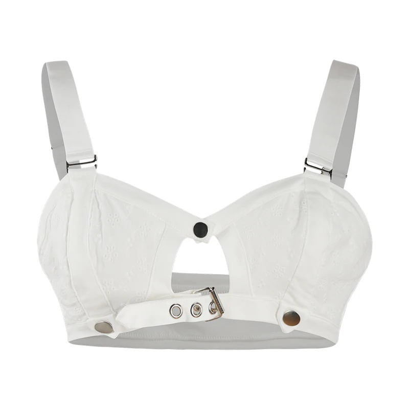 Women white Bra Sexy Bralette Convertible Straps hollow out decorative hasp Female New Fashion Brassiere Lingerie underwear