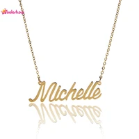 michelle name necklace for women nameplate charms jewelry gold stainless steel pendant jewelry gift