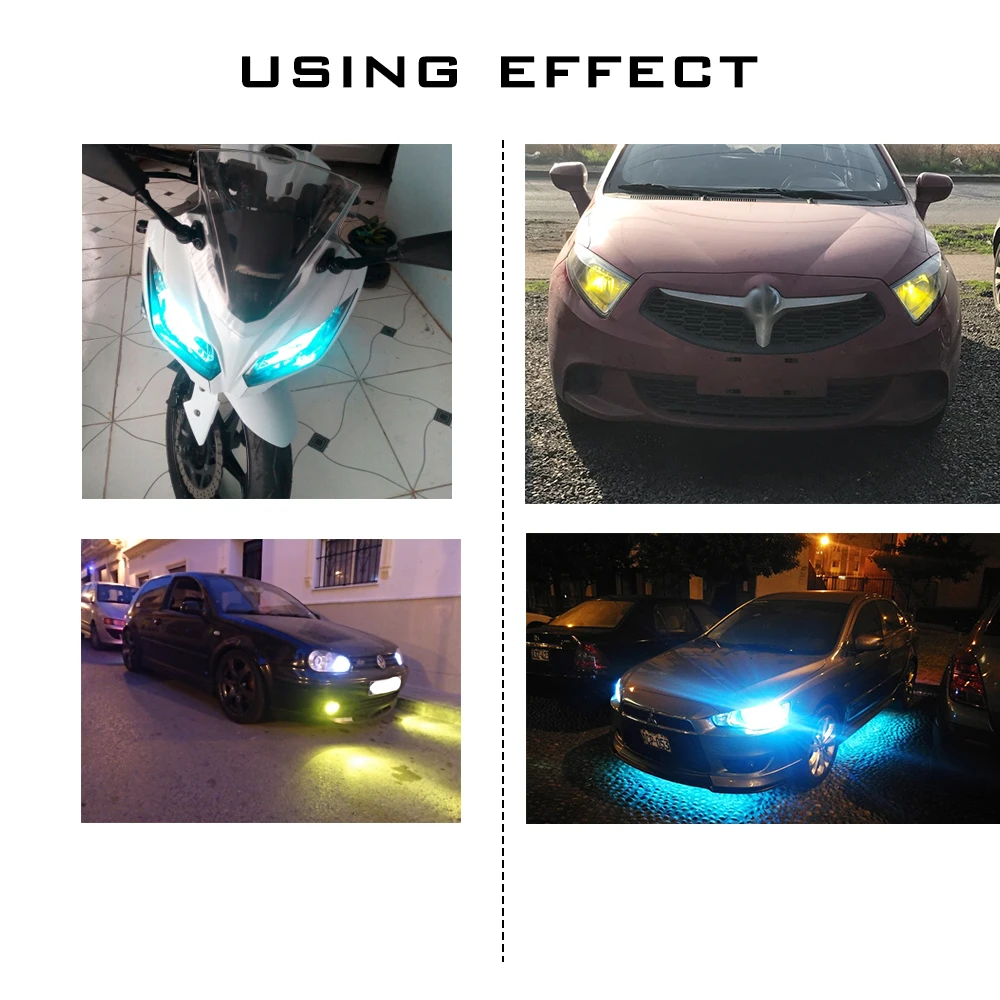 Светодиодная лампа DARKEYE 2 шт. H8 H11 H3 Led 880 H27 H9 Противотуманные фары s 1200LM 6000K 12V белые