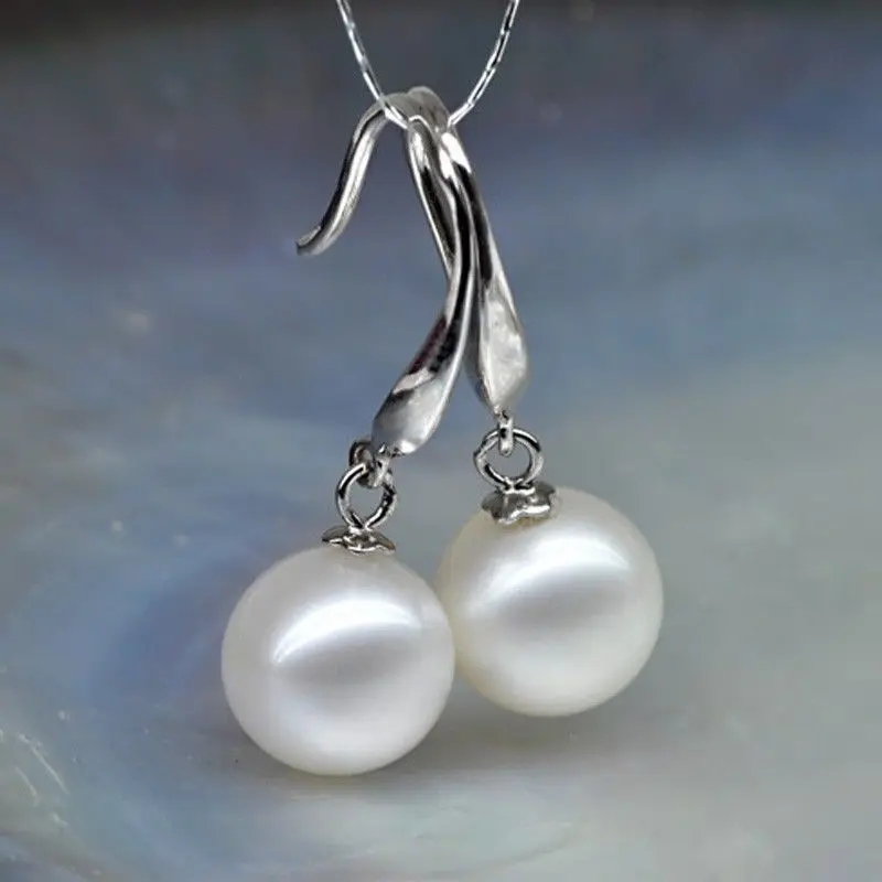 Популярные идеальные круглые серьги AKOYA 8 9 мм с белым жемчугом|dangle earrings|pearl dangle