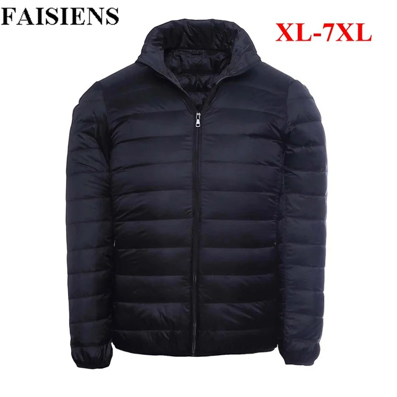 Мужские тонкие куртки FAISIENS большие размеры 7XL с длинным рукавом 6XL черные винно