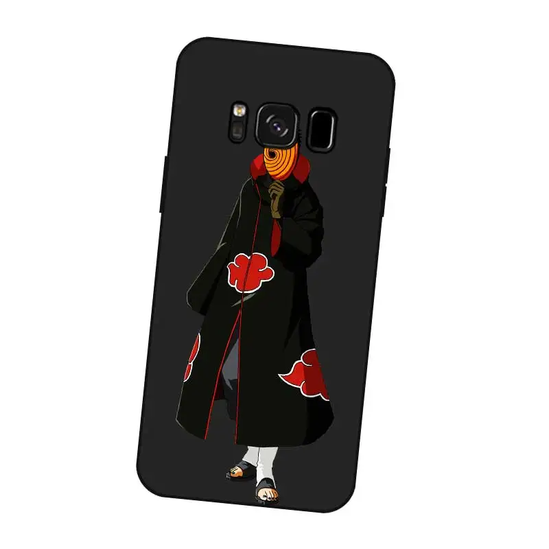 P004 Akatsuki Clear Black Silicone Case Cover For Samsung Galaxy S5 S6 S7 S8 S9 S10 5G S10E S11 S11E Lite Edge Plus |