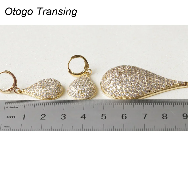 Ожерелье/серьги/кольца с белым цирконием S0175 | Украшения и аксессуары