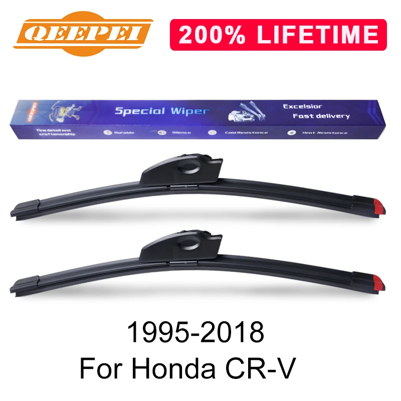 QEEPEI Замена стеклоочистителя для Honda CR-V 1995-2018 силиконовая Резина лобовое стекло