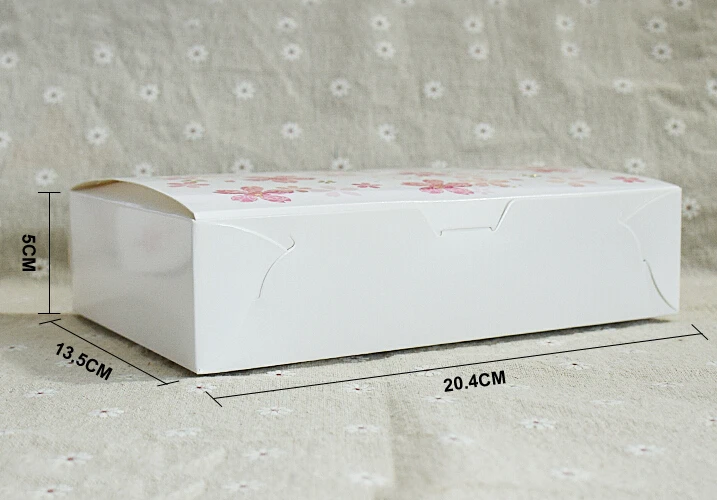 50pcs/lot Flower cupcake boxes White Gift Packaging Wedding Party Pastry Baking Package Box Pink Kraft paper Cake | Дом и сад