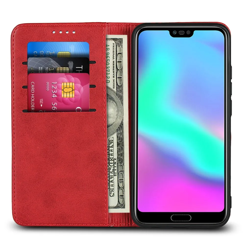 Чехол Jaorty для Huawei Honor 10 чехол Роскошный кожаный бумажник магнитные чехлы-книжки с
