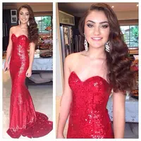 Cheap 2017 new style hot discount gorgeous sweetheart red sequin mermaid prom dresses prom dress gown formal dresses under 100