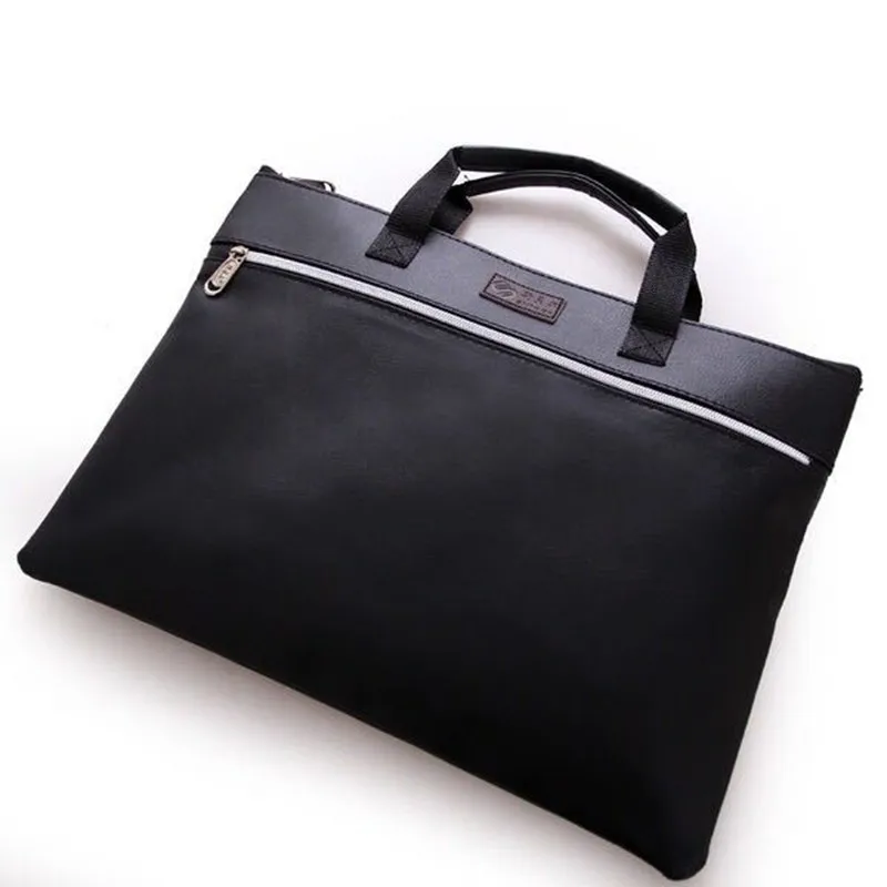 2019 A4 bag for Office Man Woman Oxford Cloth Briefcase Business Men Ladies Portable Zipper  File Bag Double Deck Data Package