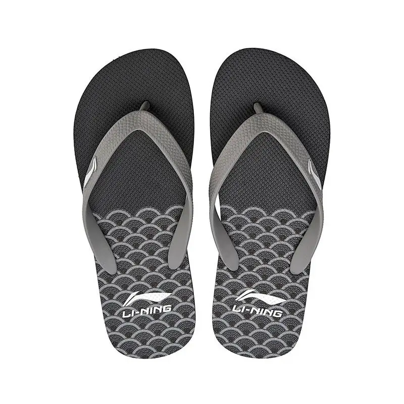 Li-Ning/мужские пляжные и уличные сандалии; Дышащие носки; тапочки с подкладкой; светильник; кроссовки для отдыха; спортивная обувь; ALSN007 SAMJ18 - Цвет: Черный