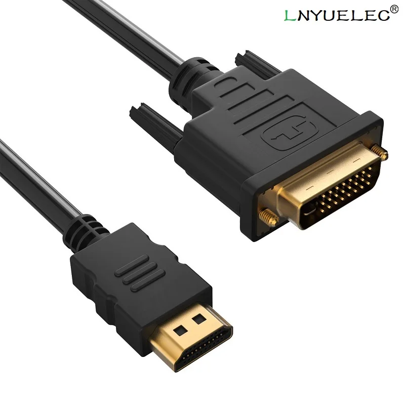 Двойной Кабель адаптер DVI D 24 + 1 для HDMI совместимого высокоскоростного