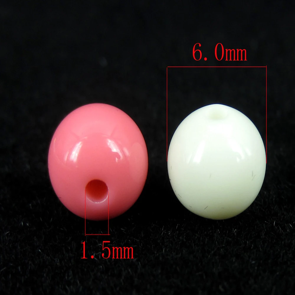 200 шт. разноцветные акриловые Круглые бусины разделители диаметр 6 0 мм подходит