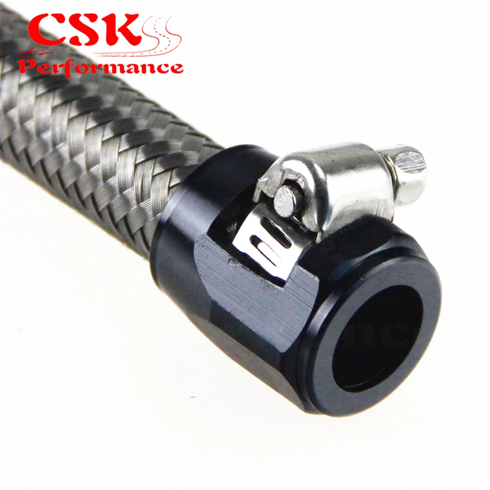 4pcs AN4 13mm ID Fuel Hose Line End Cover Clamp Finisher Fitting Blue/Black | Автомобили и мотоциклы
