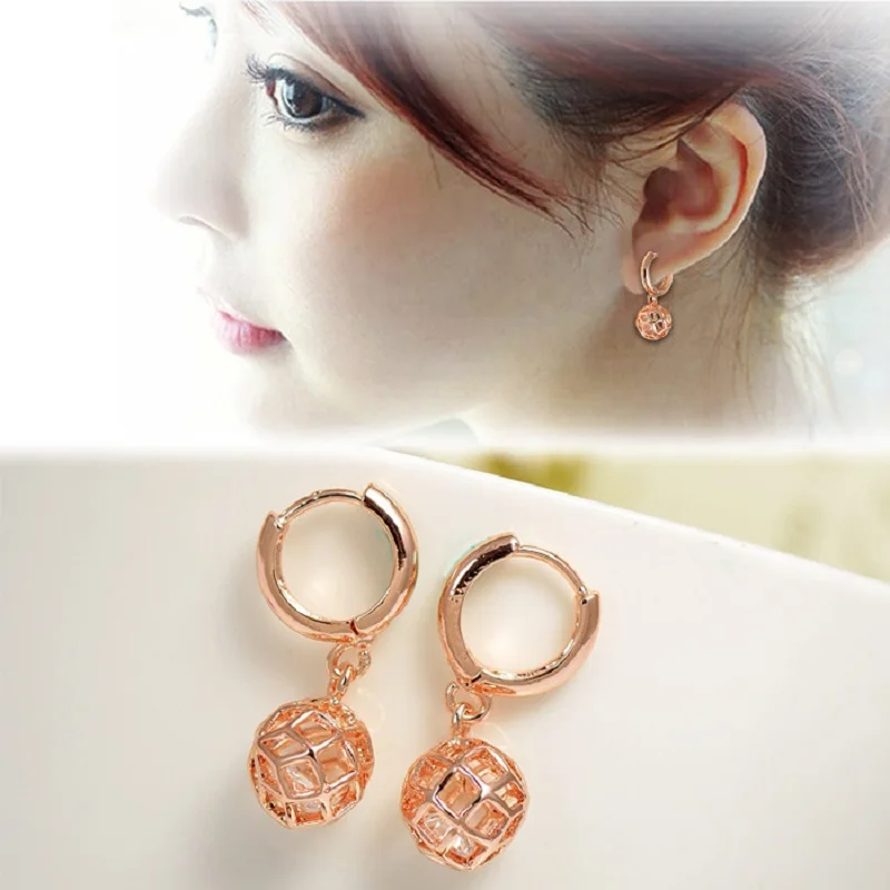 2017 Новое Прибытие Вишневый Роуз Позолоченные Цирконий Свадебные Женщины Стад