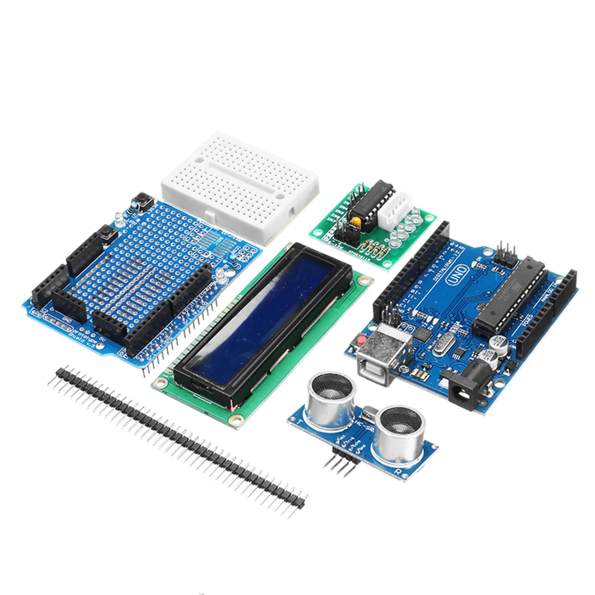 Основные экспериментальные Стартовые наборы с UNO R3 DC двигателем LCD1602 дисплей для