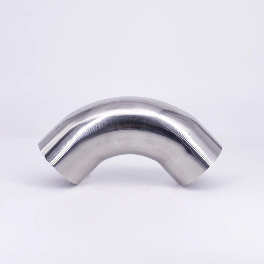 

57mm 2.25" OD lengthen 20mm SUS 304 Stainless Steel Sanitary Butt Weld 90 Deg Elbow Pipe Fitting Homebrew Beer