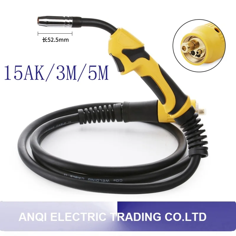 180A 15AK MIG Torch MAG Welding Gun 3M/5M wedling torch Air-cooled Euro Connector for MIG MAG Welding Machine