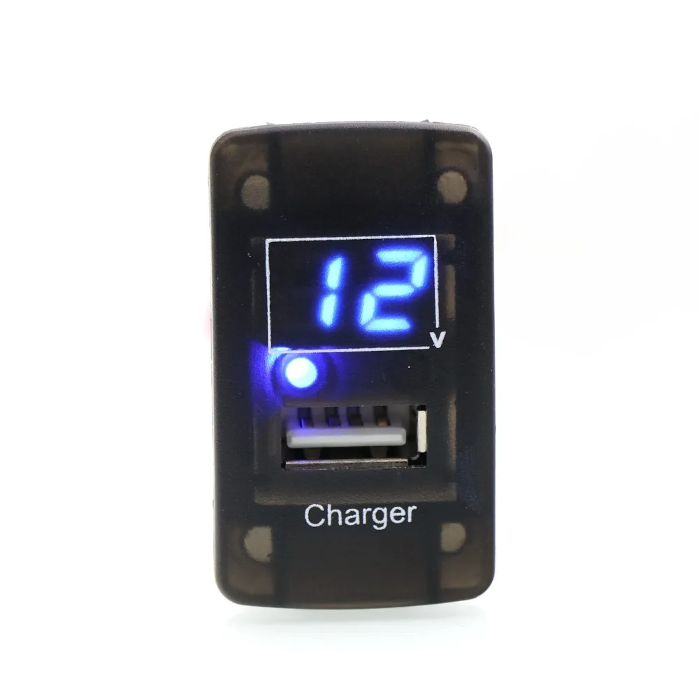 Автомобильное зарядное устройство с USB интерфейсом 5 в 2 1 А и измеритель