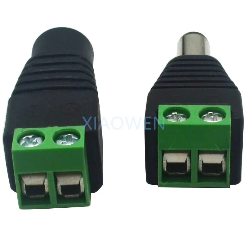 2 пары гнездовых и мужских разъемов питания постоянного тока Штекерный адаптер 5