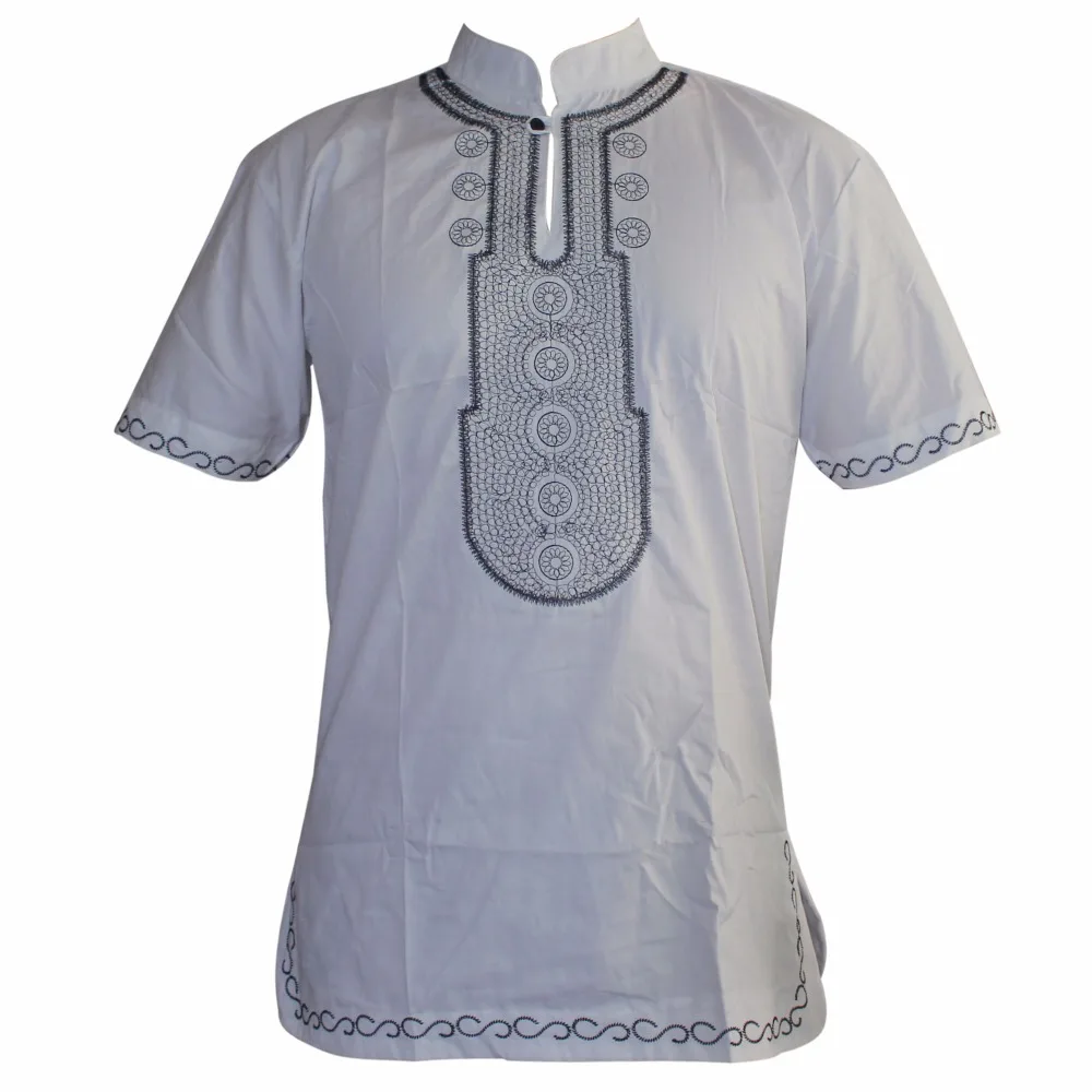 Dashikiage черная белая темно синяя вышитая тонкая африканская хиппи Топ Дашики