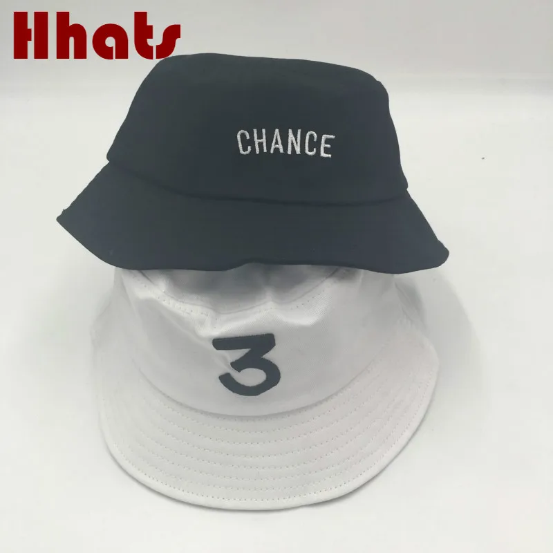 Черная CHANCE 3 bucket hat хип хоп женская белая рыболовная Кепка с вышивкой унисекс