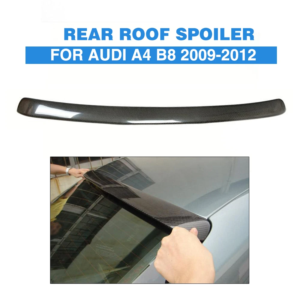 Спойлер для крыши Audi A4 B8 Saloon 2009 2012|rear roof spoiler|roof spoilercarbon fiber spoiler wings |