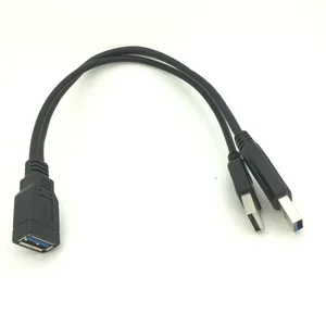 USB 3. 0 A 1 Feale to 2 Dual USB Male Data Hub адаптер питания Y Splitter USB зарядный кабель питания шнур Удлинитель 39 см