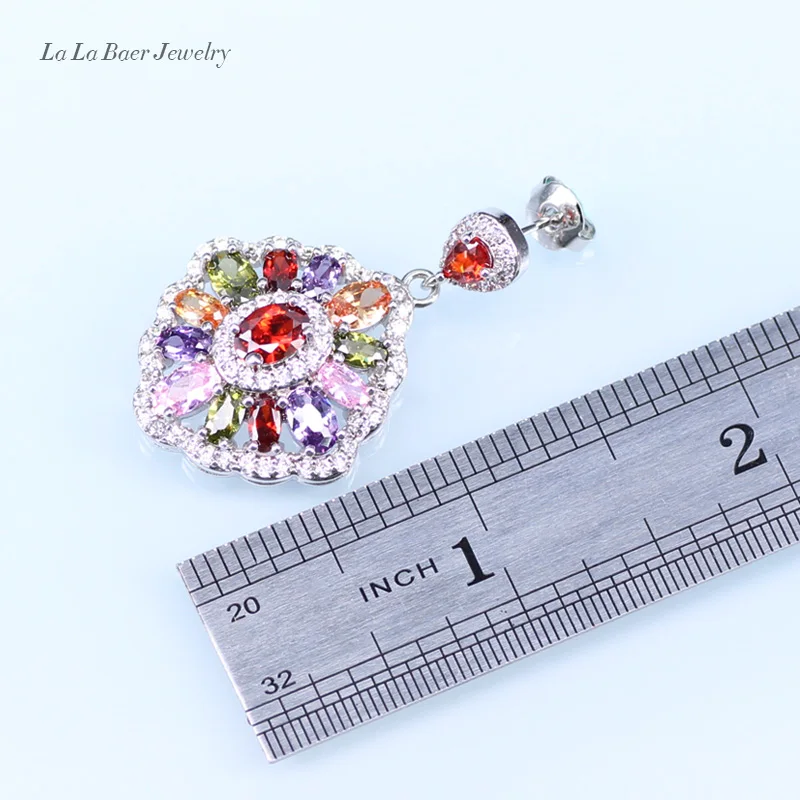 L & B многоцветные Каменные Свадебные Ювелирные наборы для женщин свадебные