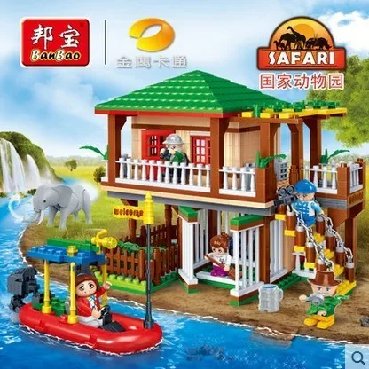 [Новинка] мелкие частицы национального зоопарк pincha building block Игрушки Обучение Воды