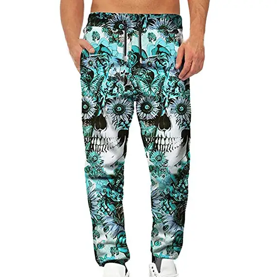 skull pants 02 Большие размеры 4XL 5XL пользовательские джоггеры брюки готический 3D череп дьявола печати Забавные тренировочные брюки для мужчин/wo мужчин хип хоп стиль брюки унисекс - Цвет: skull pants 02