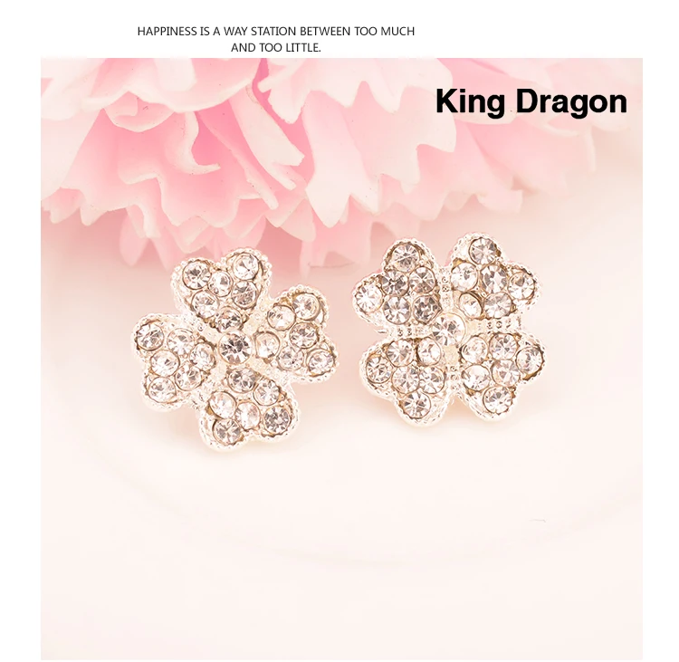 Металлические стразы в форме сердца King Dragon, пуговицы для украшения цветов, 13 мм, 20 шт./лот, серебристые Стразы KD503