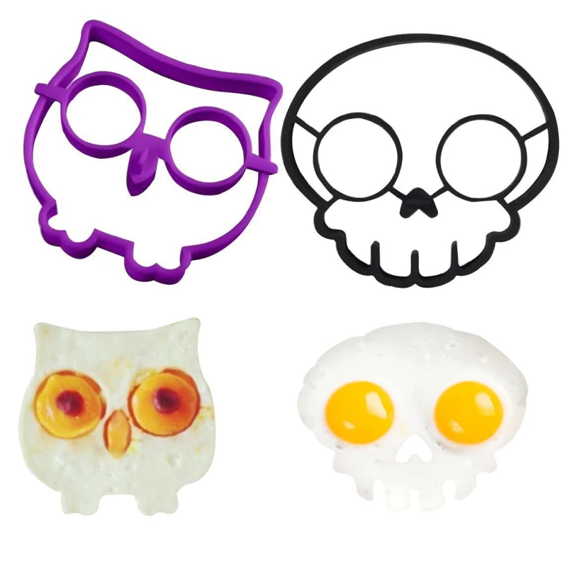 

Cats Skull Owl Shape Baking Accessories Egg Mold Silicone Egg Mold Breakfast Fried Eggs Template Kitchen Cooking Gadgets