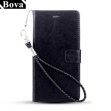 Black Lanyard 2 Премиум pu кожаный бумажник чехол держатель для карт чехол для Xiaomi Redmi 5/Xiaomi Redmi 5 Plus Redmi5 Plus чехол откидная крышка - Цвет: Black Lanyard 2