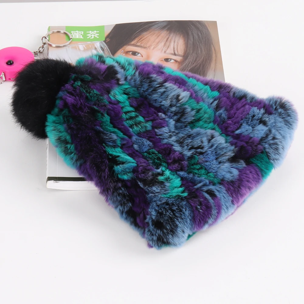 2020 New Kids 100% Natural Rex Rabbit Fur Hats Winter Children Warm Soft Real Cap Knitted Good Elastic Child Genuine Hat | Аксессуары