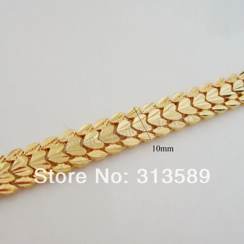 Браслет из латуни с резным узором в виде сердца 10 мм 7 дюйма 24 к|link bracelet|bracelet giftbracelet