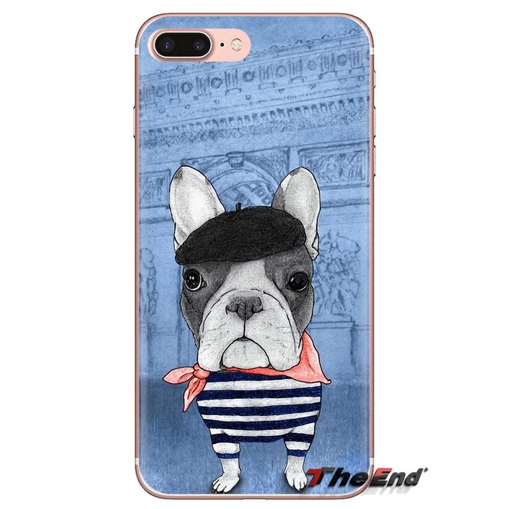 For Xiaomi Mi4 Mi5 Mi5S Mi6 Mi A1 A2 5X 6X 8 9 Lite SE Pro Max Mix 2 3 2S French English Bulldog with flower Soft Cases Cover |