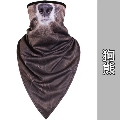 Bear dry triangle Уличная шапка, головной убор для езды на мотоцикле, велосипедная бандана для катания на лыжах, снегоходах, лыжах, Спортивная полумаска, Балаклава, велосипедная бандана - Цвет: Bear dry triangle