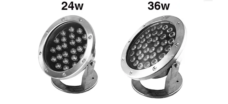 3 Вт/9 Вт/18 Вт/36 Вт IP68 Светодиодный свет RGB для использования в грунтовых водах открытый водонепроницаемый красочный прожектор для воды 12 в бассейн свет фонтан свет